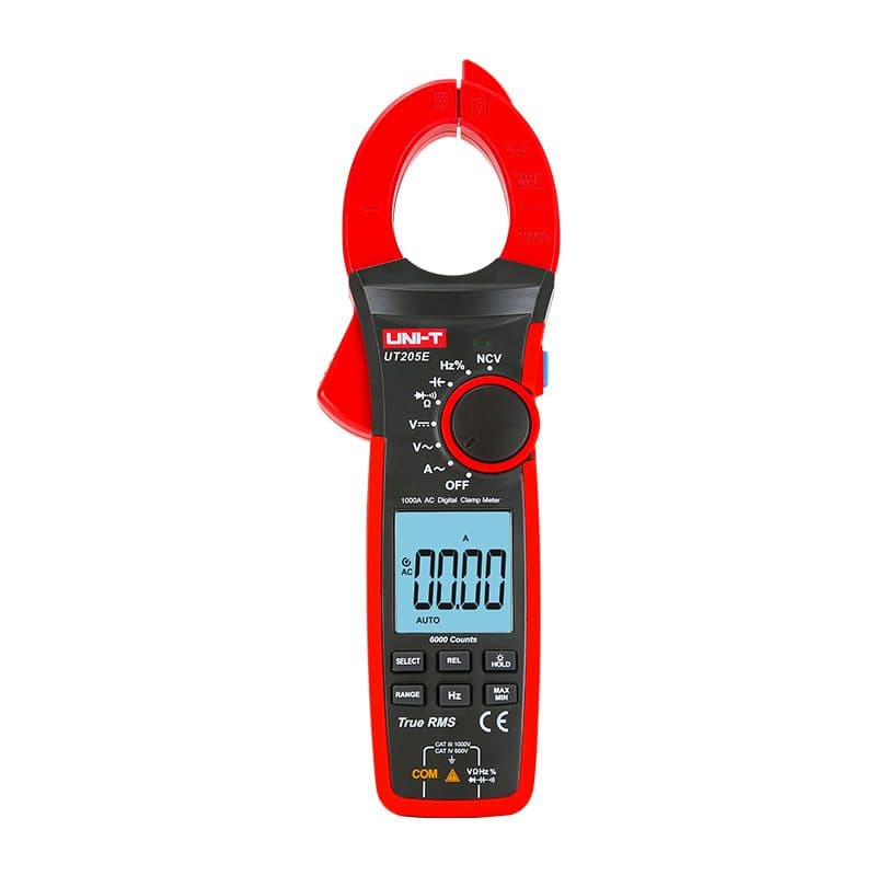 آمپرمترکلمپی True RMS AC 1000A دیجیتال یونیتی UNI-T UT205E — تصویر ۳