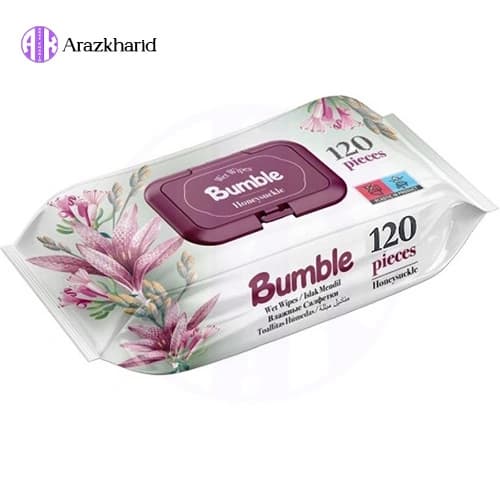 دستمال مرطوب بامبل 120 عددی Honeysuckle — تصویر ۵