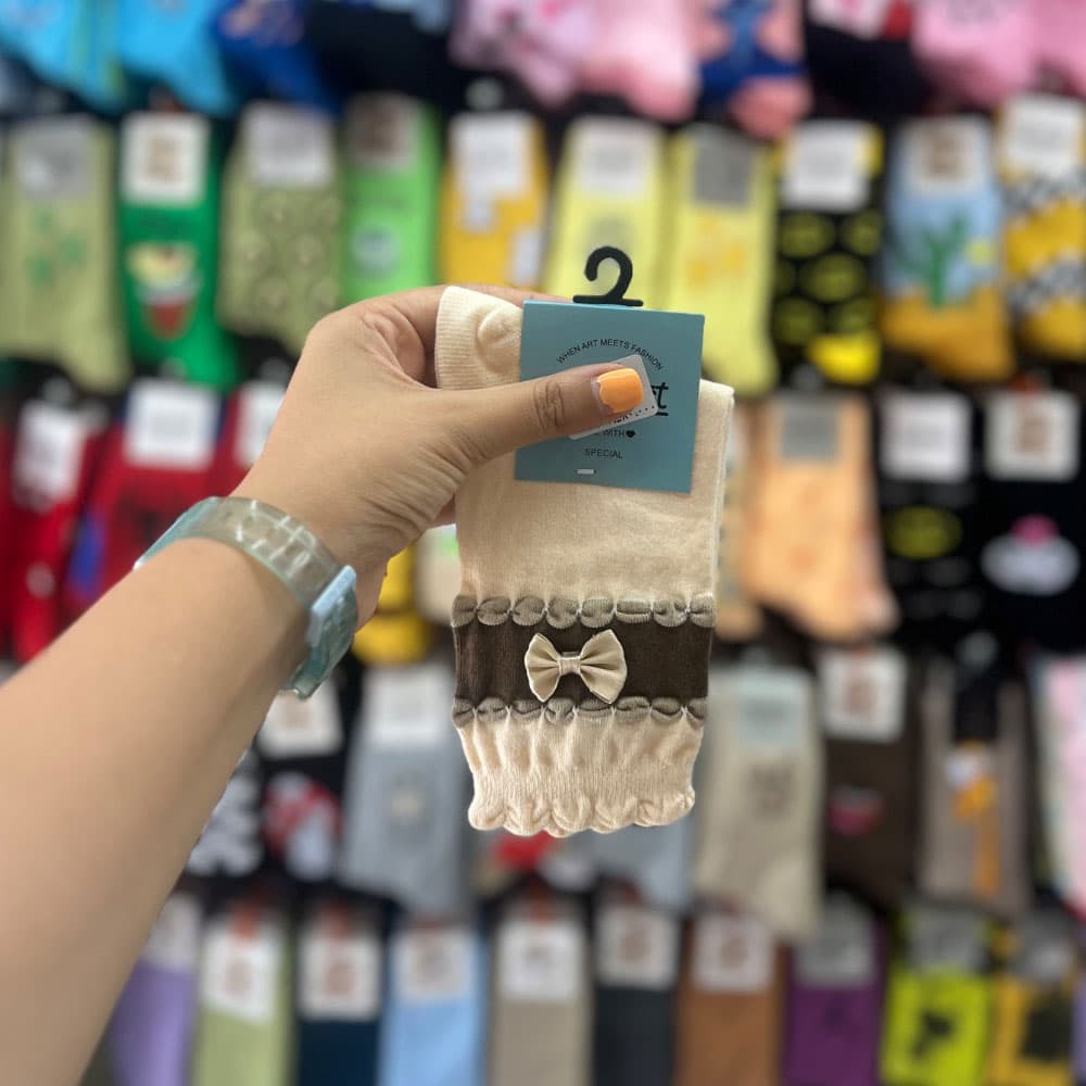 جوراب کنگره ای پاپیون — تصویر ۳