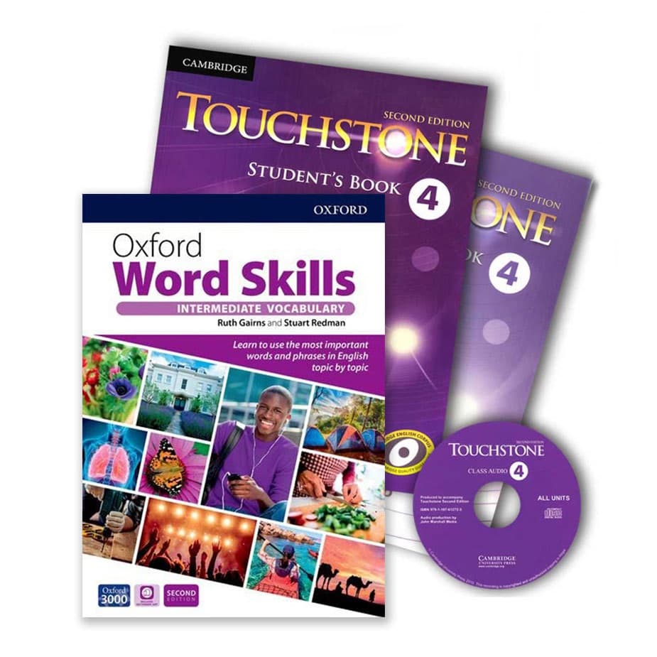 پک دوره بزرگسالان موسسه سفیر سطح Intermediate یا متوسط Touchstone 4 + Oxford Word Skills Intermediate — تصویر ۲