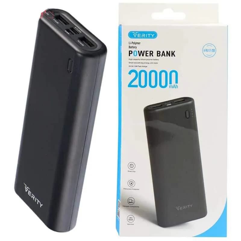 شارژر همراه وریتی مدل V-PA117-20B ظرفیت 20 هزار میلی آمپر ساعت — تصویر ۴
