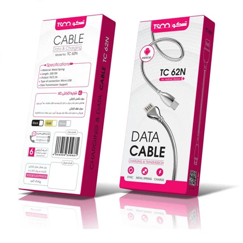 کابل تبدیل USB به microUSB تسکو مدل TC 62N طول 1 متر — تصویر ۱۰