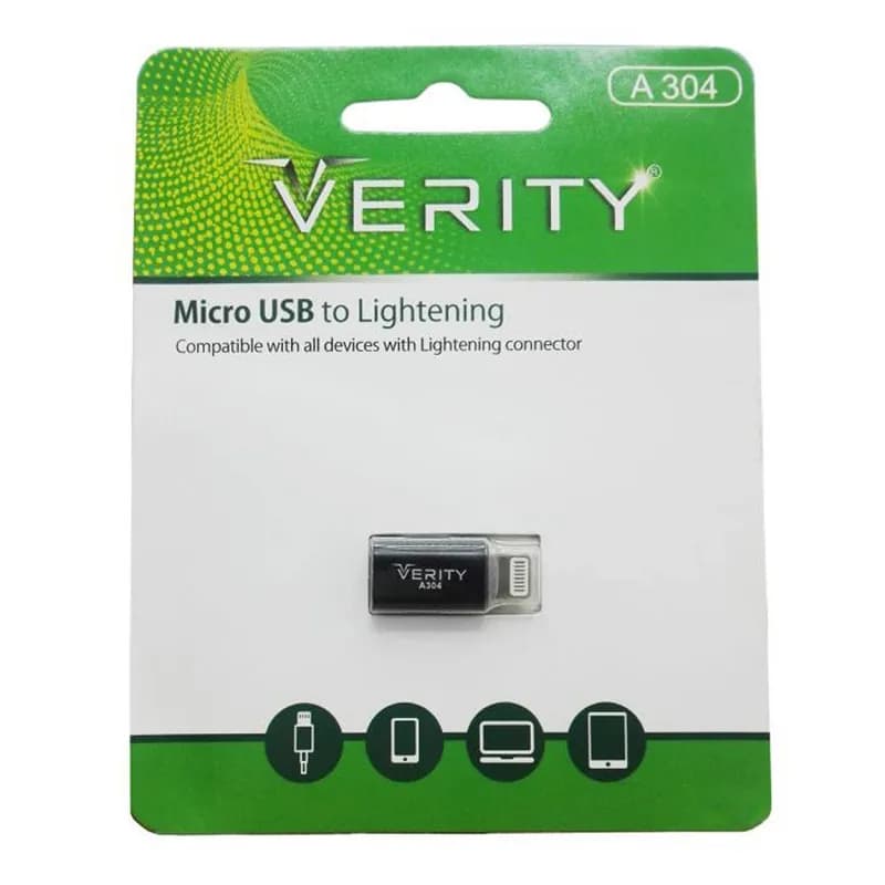 مبدل microUSB به لایتنینگ وریتی مدل A304 — تصویر ۵