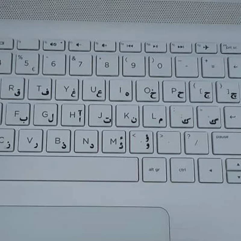 برچسب حروف فارسی کیبورد – مشکی شفاف — تصویر ۶