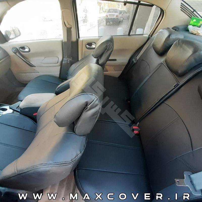 روکش صندلی رنو مگان Megane 2000 چرم مشکی — تصویر ۴