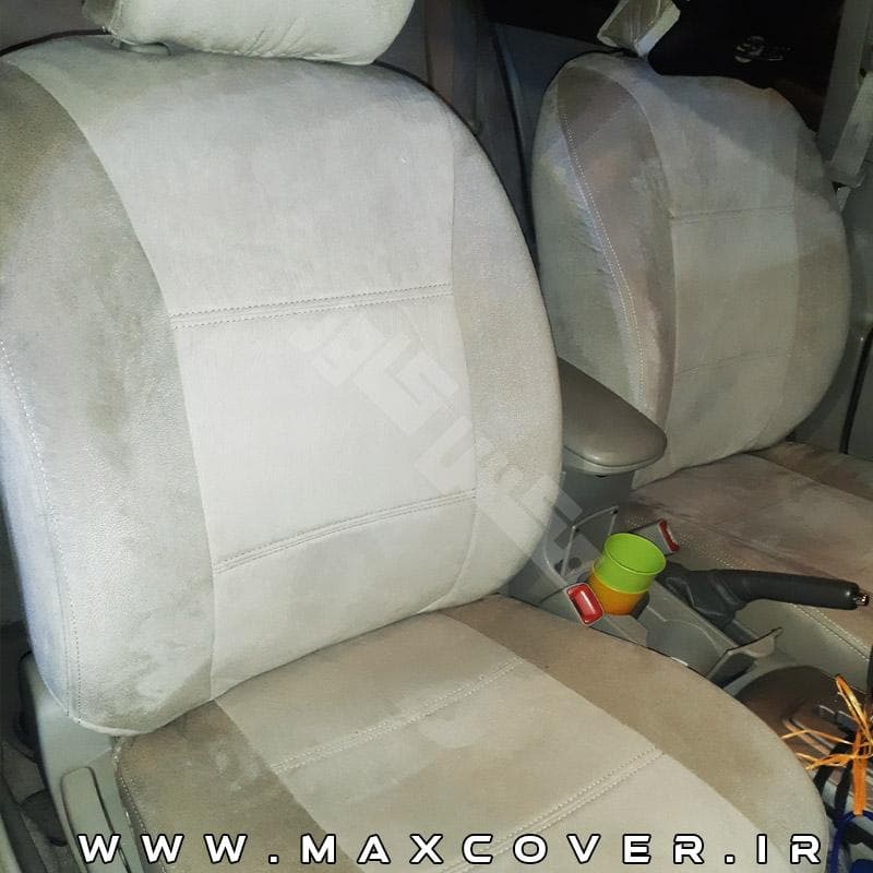 روکش صندلی تویوتا کرولا 2006 تا 2013 Corolla مخمل کرم — تصویر ۲