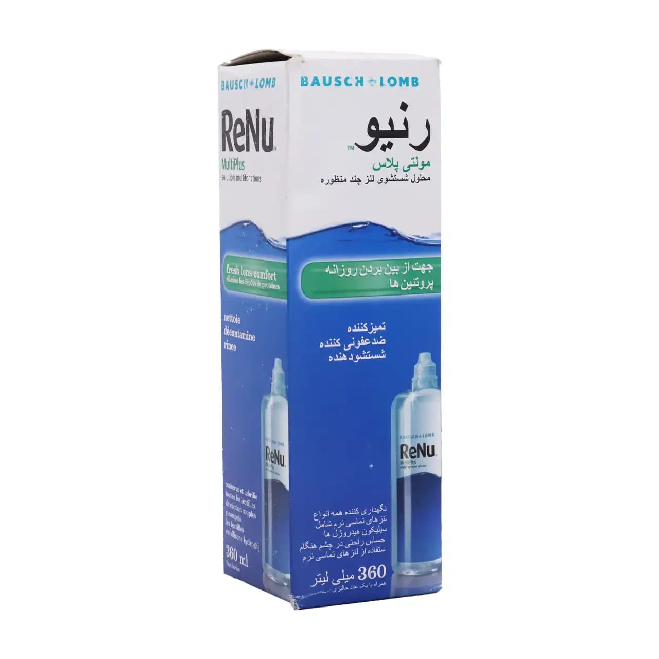 محلول شستشوی لنز رنیو مولتی پلاس بوش اند لامب 360 میلی لیتر