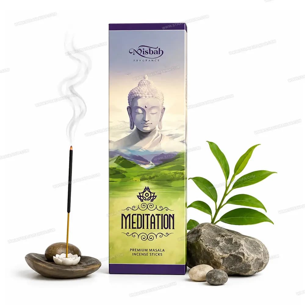 عود دست ساز جعبه هولوگرامی هندی 25 عددی مدل مدیتیشن (MEDITATION) برند Misbah با بهترین قیمت + خرید آنلاین