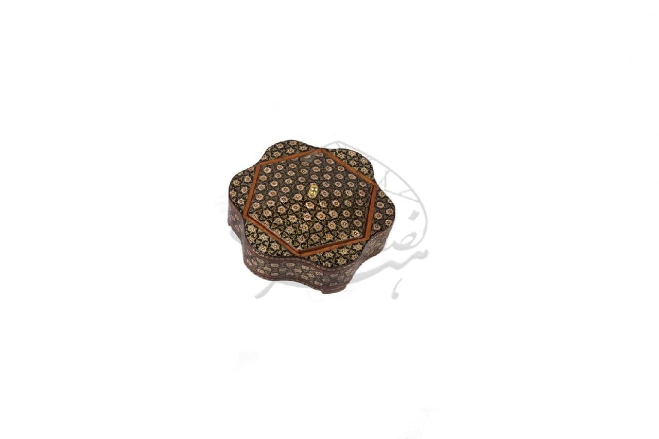 شکلات خوری خاتم استخوانی تک درب مشکی