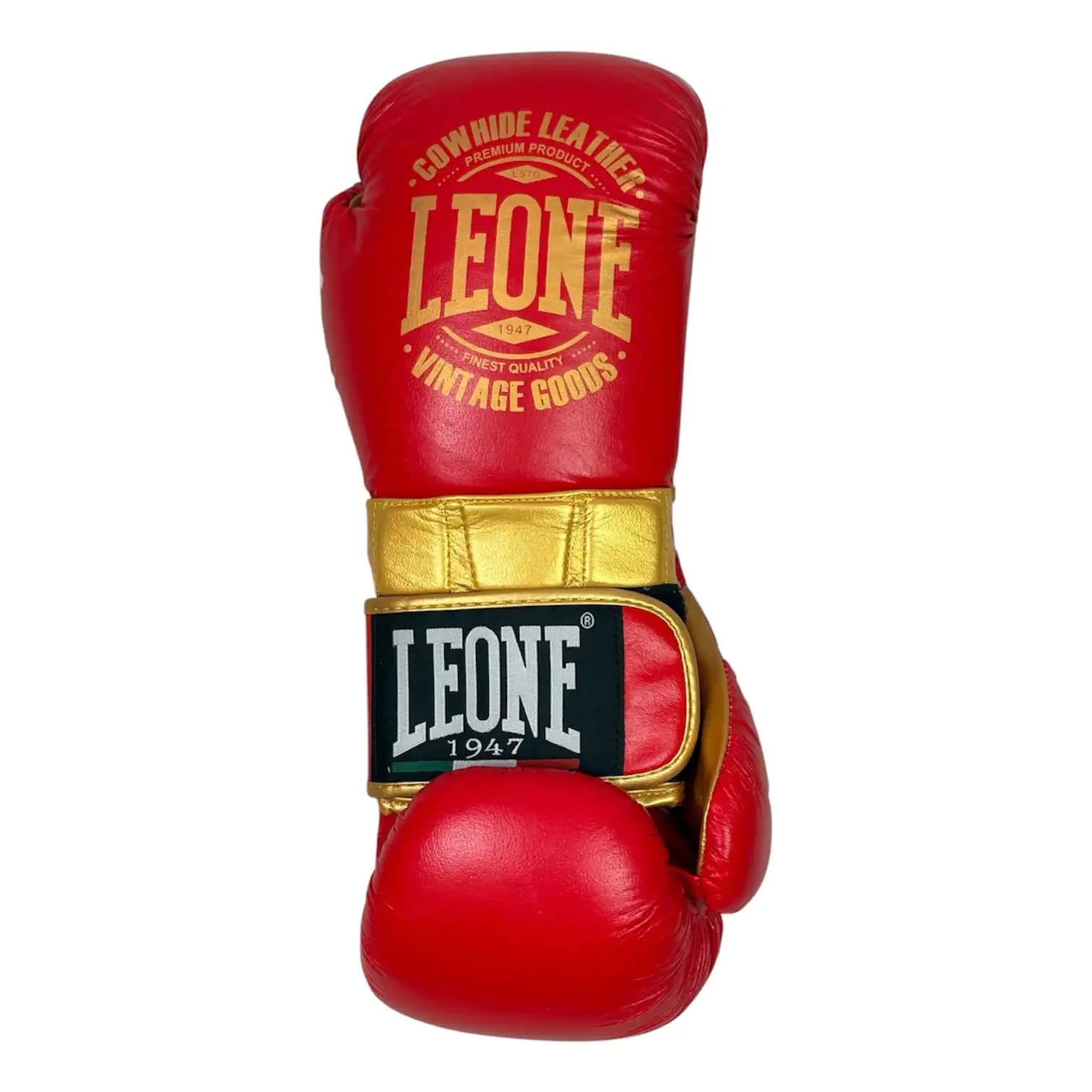 دستکش بوکس چرمی Leone قرمز — تصویر ۹