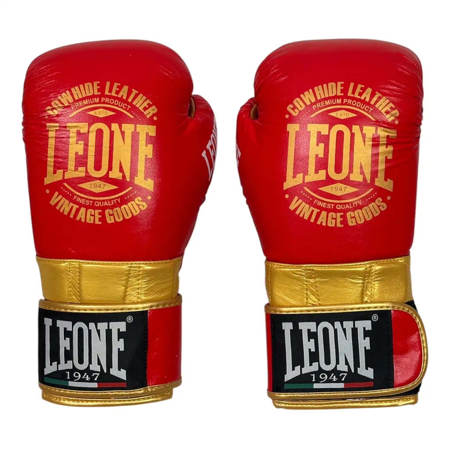 دستکش بوکس چرمی Leone قرمز — تصویر ۷