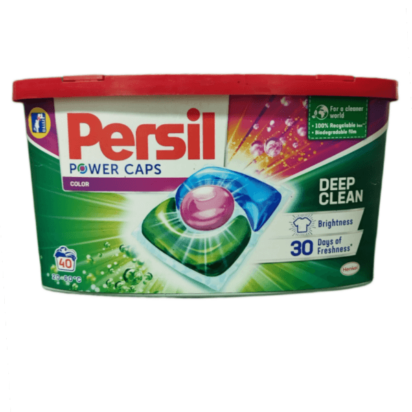 قرص ماشین لباسشویی پرسیل مدل Power Caps Color بسته 40 عددی