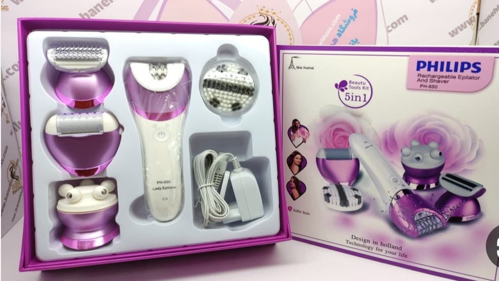 اپیلاتور و موکن پنج کاره فلیپس اصلی مدل pH-650 — تصویر ۶