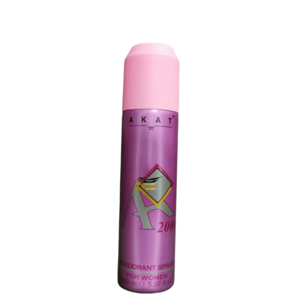 اسپری خوشبو کننده بدن آکات صورتی DEODORANT SPRAY AKAT حجم 150میل اصلی