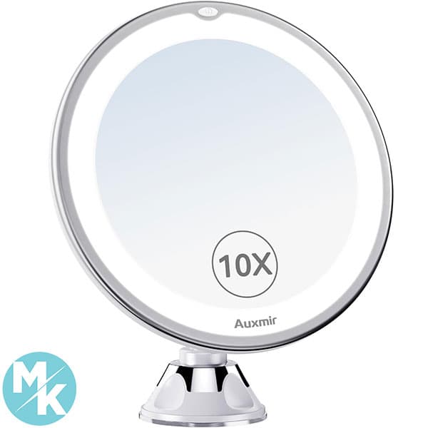 آینه آرایشی LED با بزرگنمایی 10X برند Auxmir مدل BM-1410