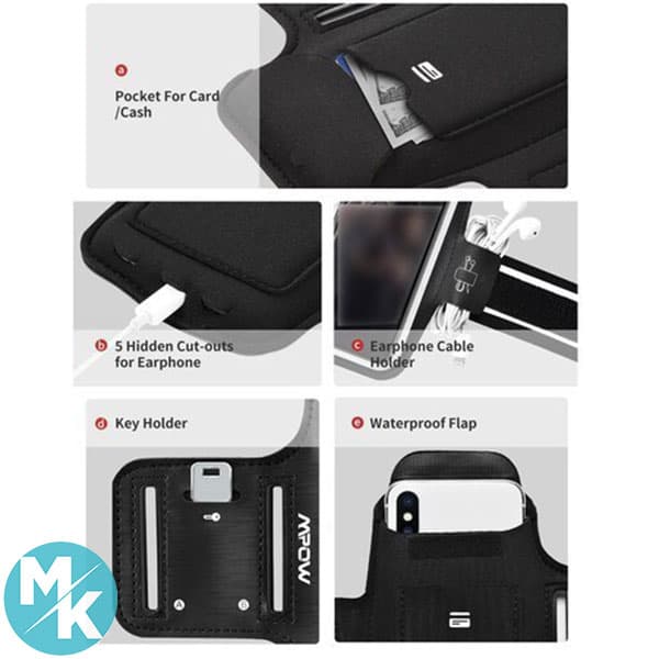 بازو بند ورزشی برند Mpow مدل MPPA069AB — تصویر ۸