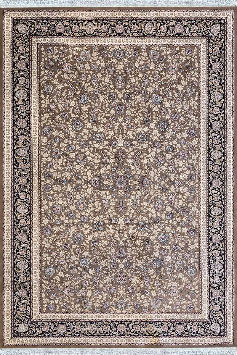 فرش ماشینی مدرن سیزان کاشان – کد رستا گردویی سرمه ای 12820 cs