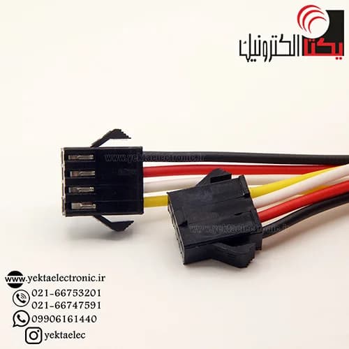 کانکتور SM بین راهی4پین مادگی سیم دار 15 سانتی (2.5 میلی متری ) — تصویر ۲