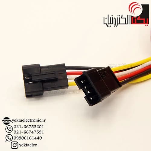 کانکتور SM بین راهی4پین نری سیم دار 15 سانتی (2.5 میلی متری )