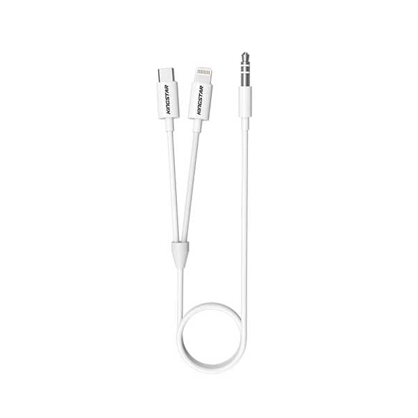 کابل تبدیل AUX به لایتنینگ/USB-C کینگ استار مدل KAC75 — تصویر ۶