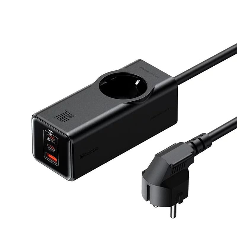 آداپتور شارژ و چند راهی محافظ برق 70 وات مک دودو مدل MCDODO GaN CH-4620