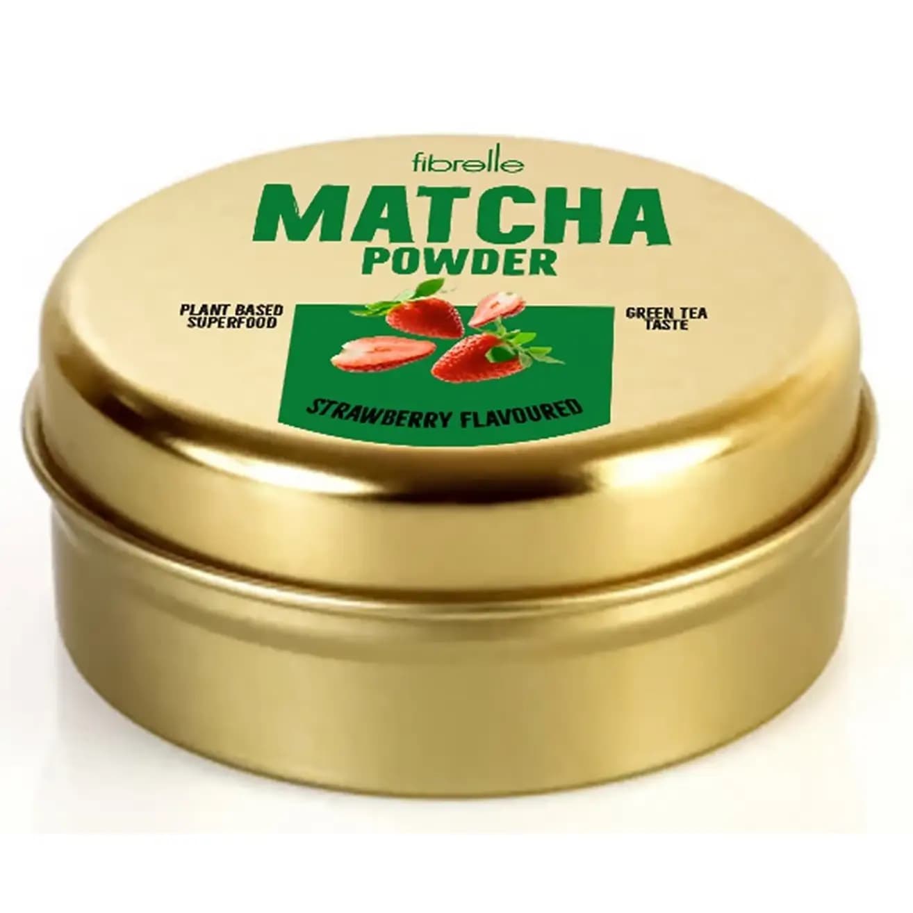 پودر چای ماچا فیبرله با طعم توت‌فرنگی 25 گرمی Fibrelle Matcha Powder Strawberry Flavoured — تصویر ۳