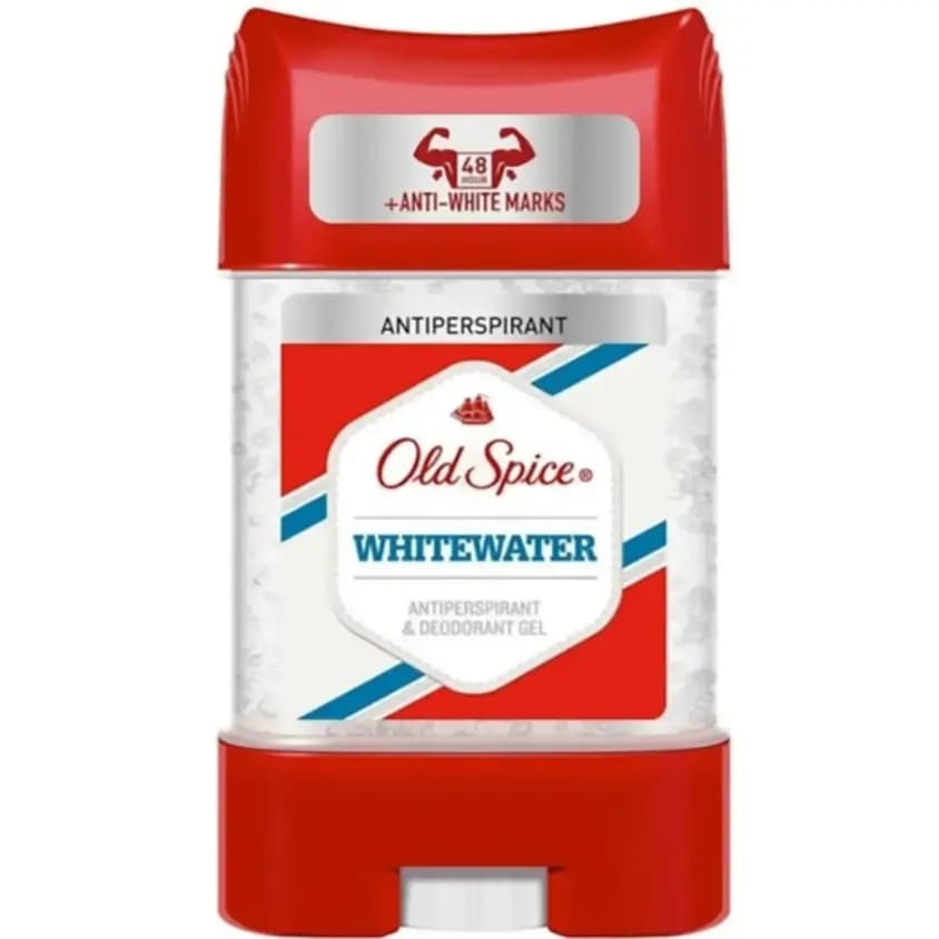مام ژله ای ضد تعریق اولد اسپایس وایت واتر مردانه حاوی ریزدانه ۴۸ ساعته 70 میل Old Spice Whitewater Antiperspirant & Deodorant Gel