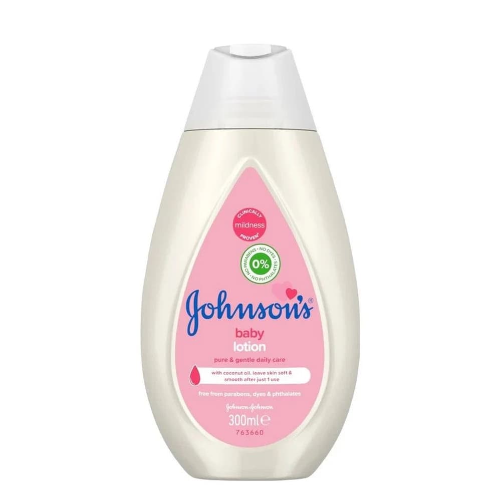لوسیون بدن کودک و نوزاد جانسون حاوی روغن نارگیل – آبرسان ۲۴ ساعته 300 میل Johnson’s Baby Lotion — تصویر ۳