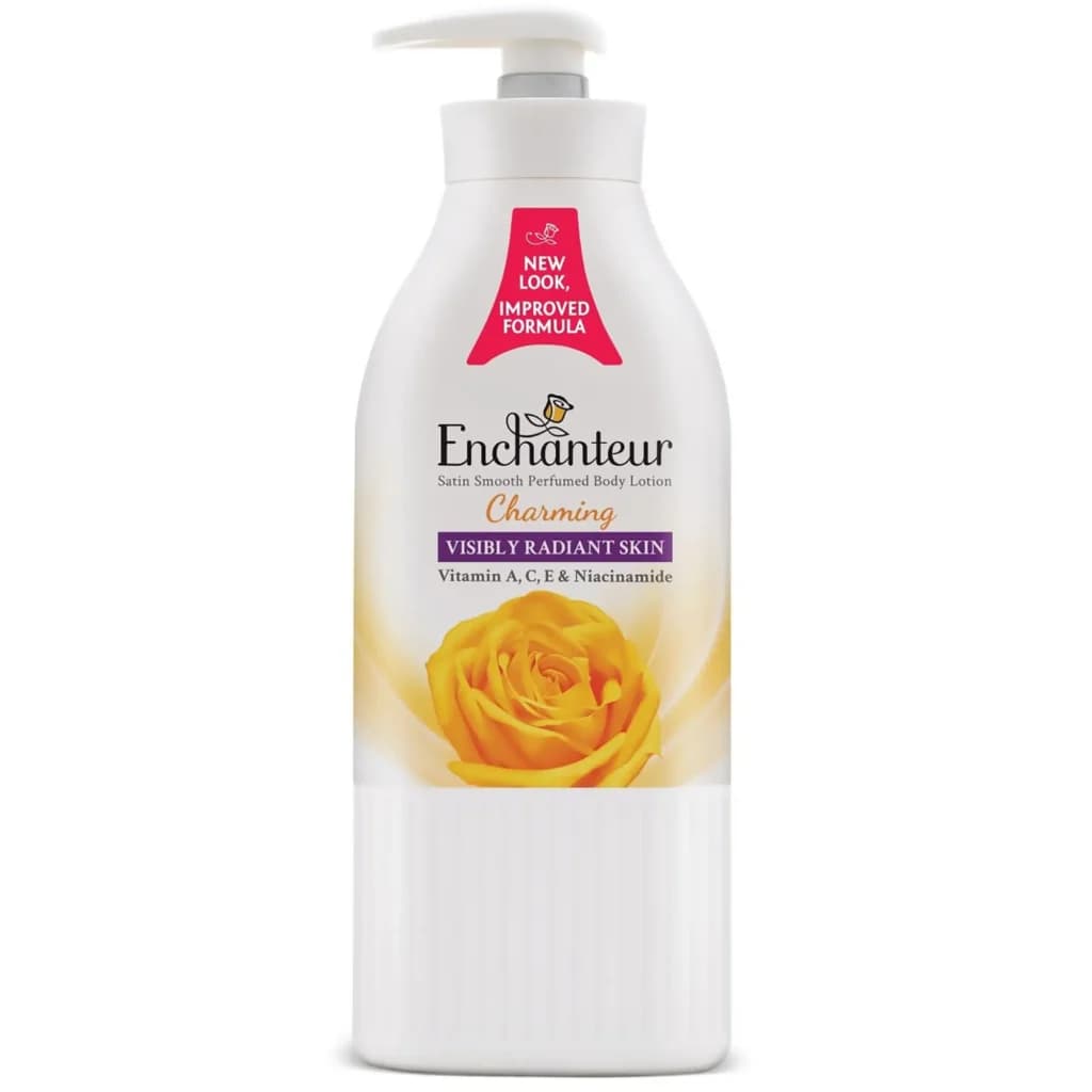 لوسیون بدن معطر انشانتر چارمینگ 500 میل Enchanteur Charming Satin Smooth Perfumed Lotion — تصویر ۳