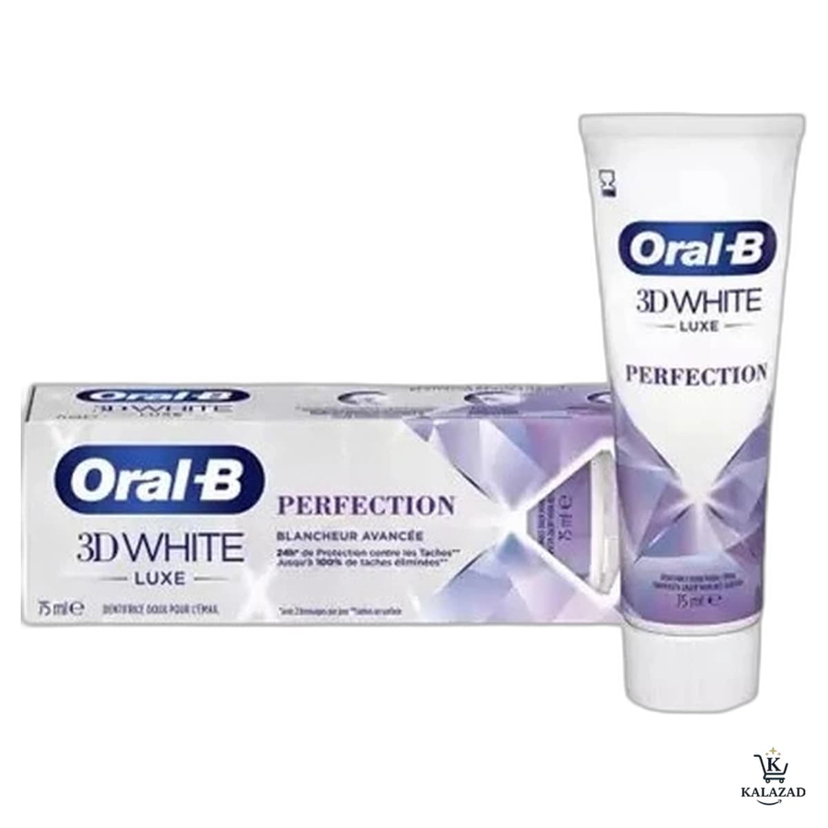 خمیر دندان اورال بی ادونسد لوکس پرفکشن | سفیدکننده و محافظ مینای دندان 75 میل Oral-B 3D White Advanced Perfection — تصویر ۳
