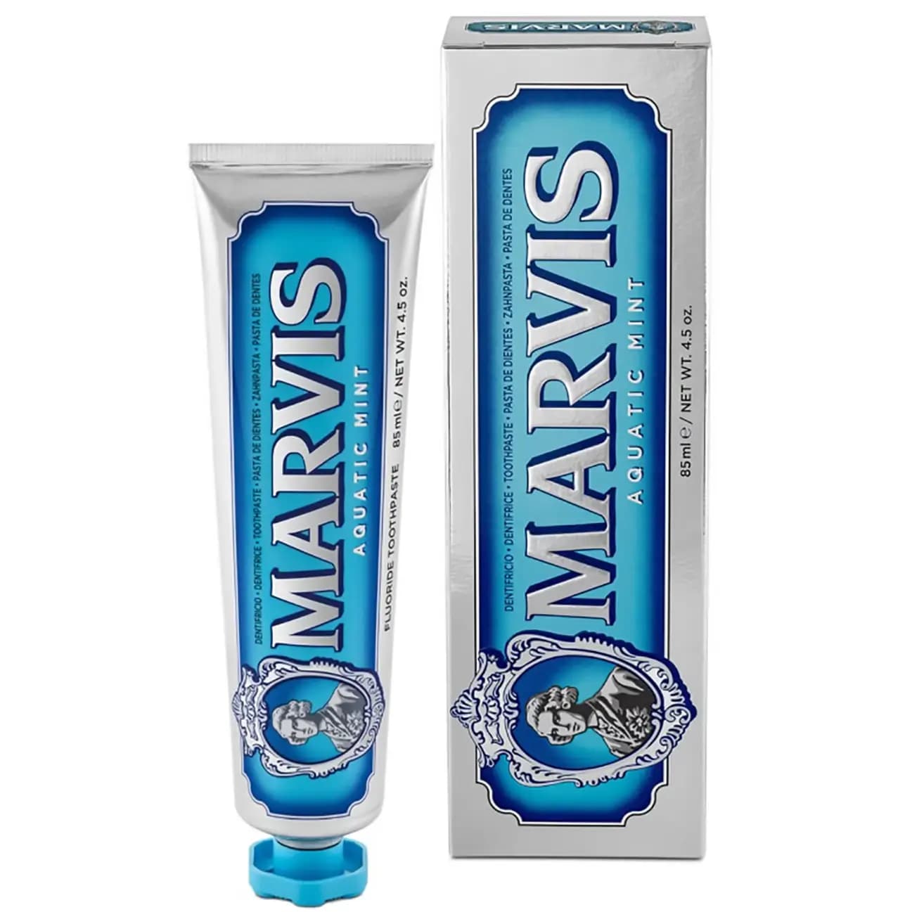 خمیردندان مارویس آکواتیک مینت (نعناع دریایی) 85 میل ایتالیایی Marvis Aquatic Mint — تصویر ۳