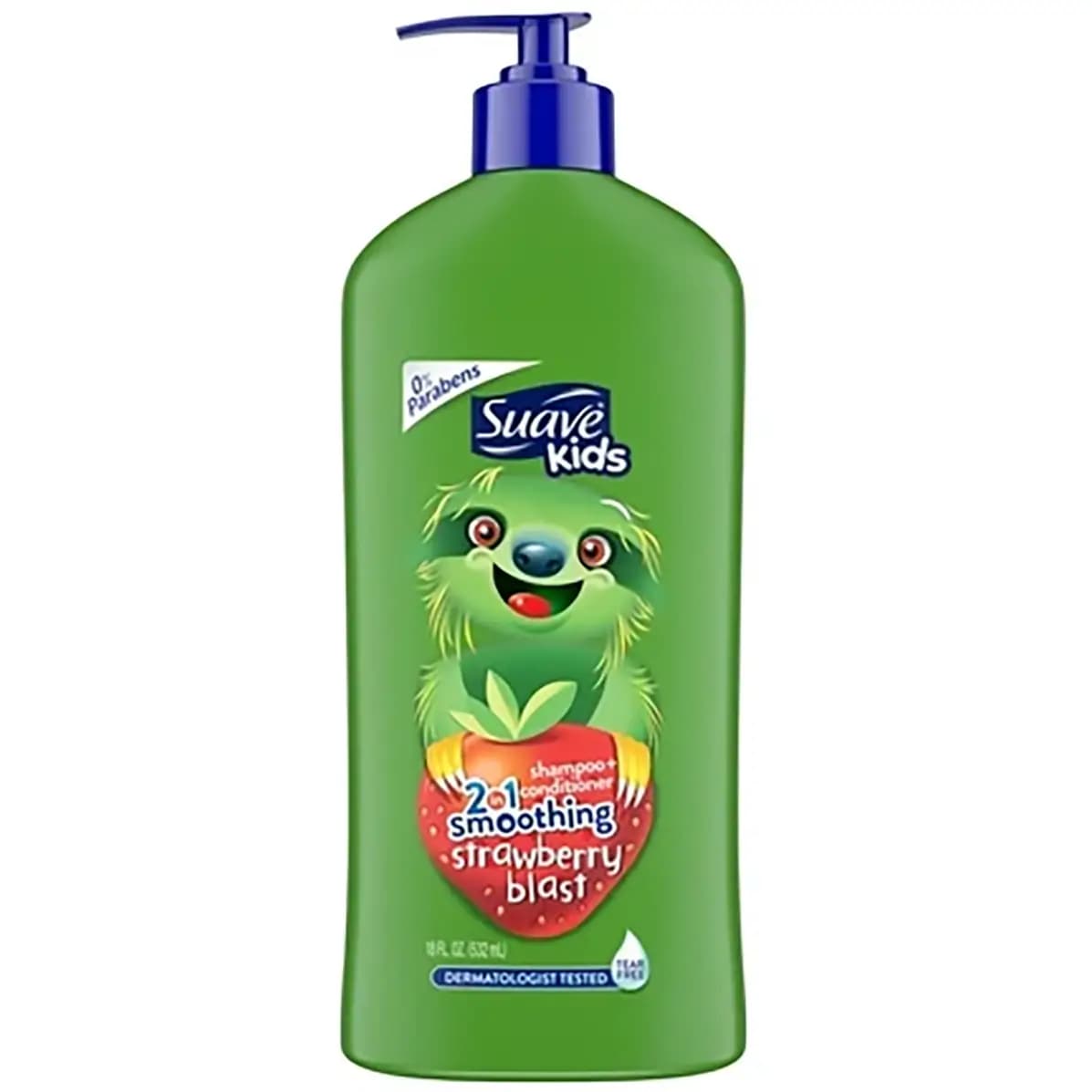 شامپو و نرم کننده کودک سواو با رایحه توت فرنگی ۵۳۲ میل Suave Kids 2 in 1 Smoothing Strawberry Blast Shampoo + Conditioner