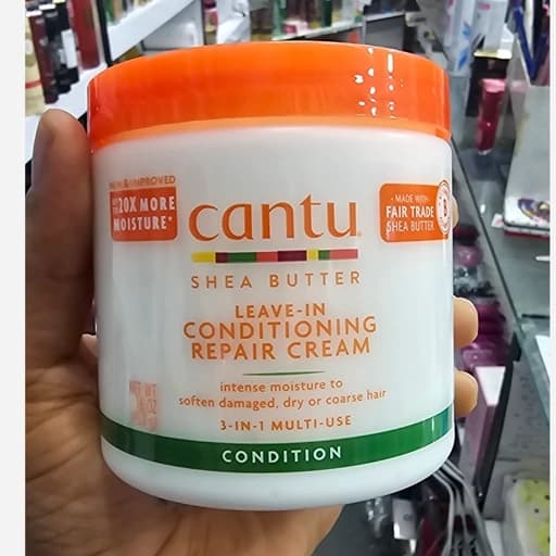 کرم موی آبرسان و ترمیم‌کننده کانتو شی باتر ۴۵0 گرم Cantu Shea Butter Leave-In Conditioning Repair Cream — تصویر ۱۰