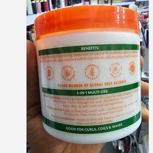 کرم موی آبرسان و ترمیم‌کننده کانتو شی باتر ۴۵0 گرم Cantu Shea Butter Leave-In Conditioning Repair Cream — تصویر ۱۱