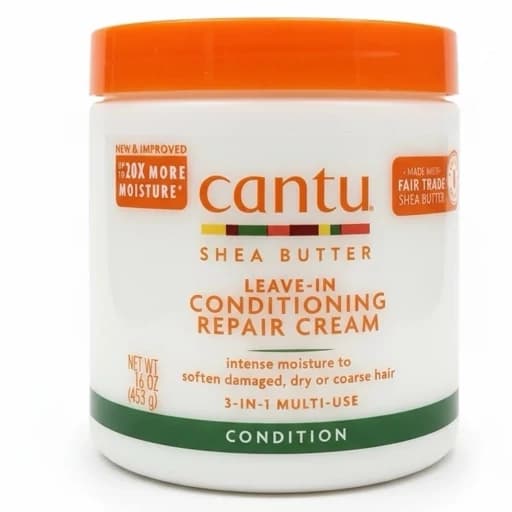 کرم موی آبرسان و ترمیم‌کننده کانتو شی باتر ۴۵0 گرم Cantu Shea Butter Leave-In Conditioning Repair Cream — تصویر ۳