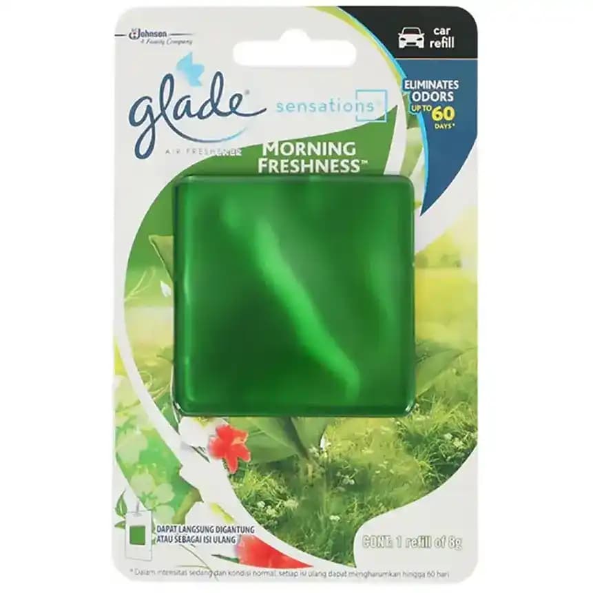 خوشبو کننده ژله ای ماشین و حمام گلید با رایحه صبحگاهی 8 گرمی Glade Sensations Morning Freshness