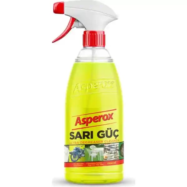 اسپری پاک‌کننده چندمنظوره فوق‌العاده قوی لکه و چربی اسپروکس زرد 1لیتری Asperox Sari Guc