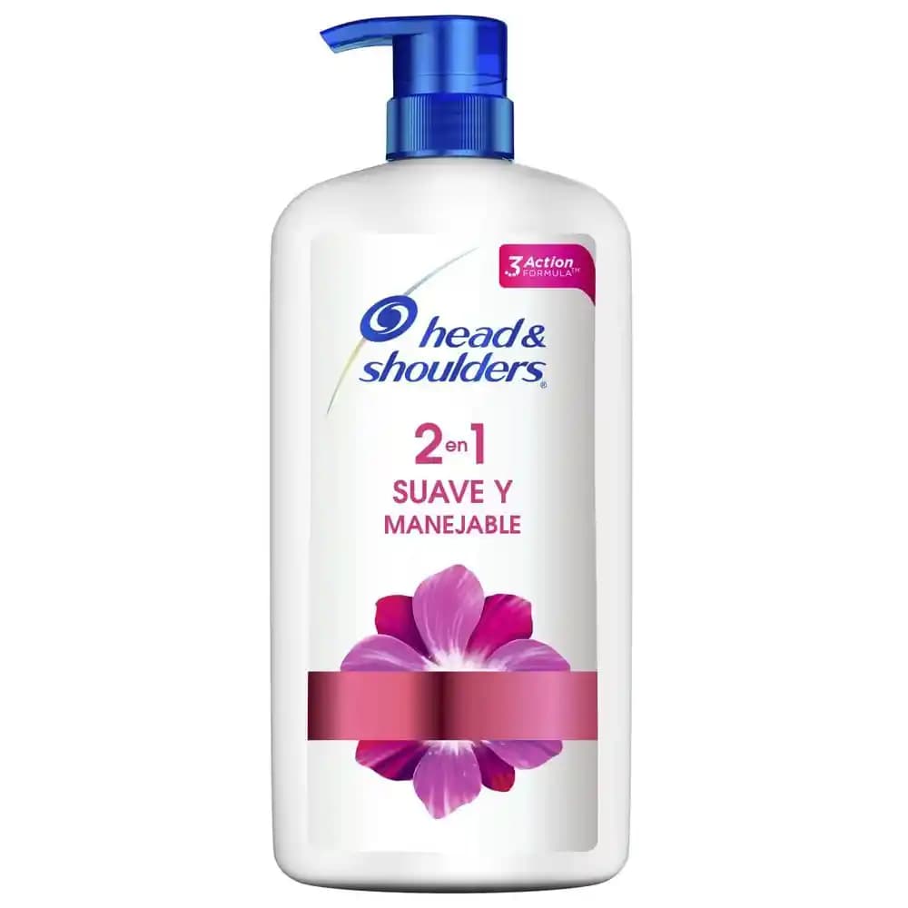 شامپو ۲ در ۱ ضد شوره و ضد وز هد اند شولدرز 1 لیتری Head & Shoulders Shampoo 2 en 1 Suave y Manejable — تصویر ۲