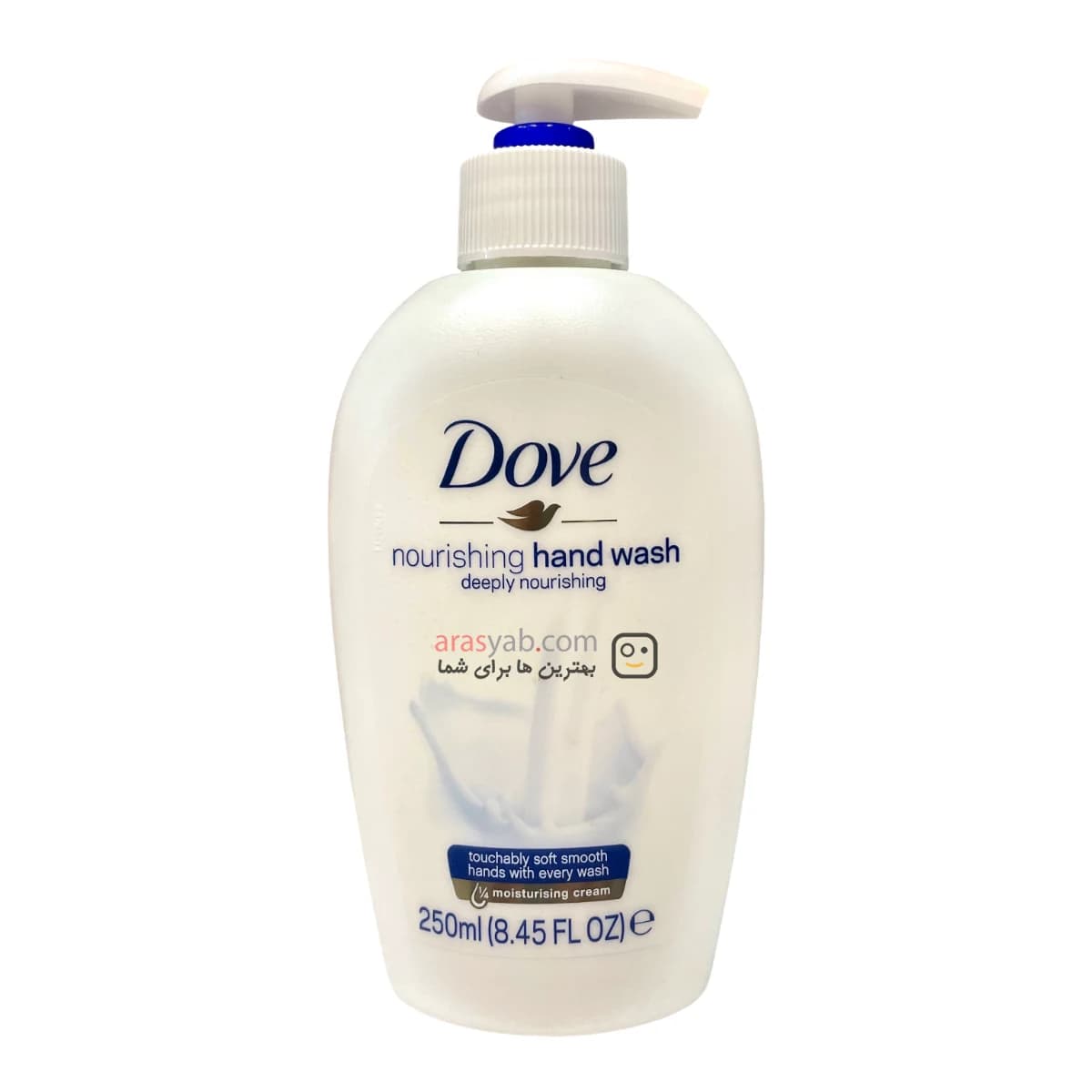 مایع دستشویی (هند واش) داو نرم کننده پوست دست و مغذی 250 میل Dove Nourishing Hand Wash Deeply Nourishing — تصویر ۳