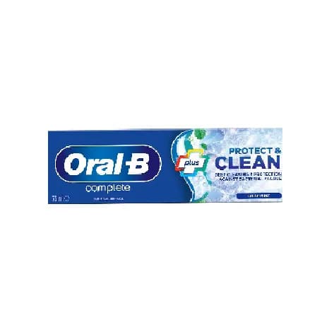 خمیر دندان اورال-بی کامپلیت محافظت و سفید کننده دندان 75 میل Oral-B Complete Protect & Clean Fresh Mint — تصویر ۶