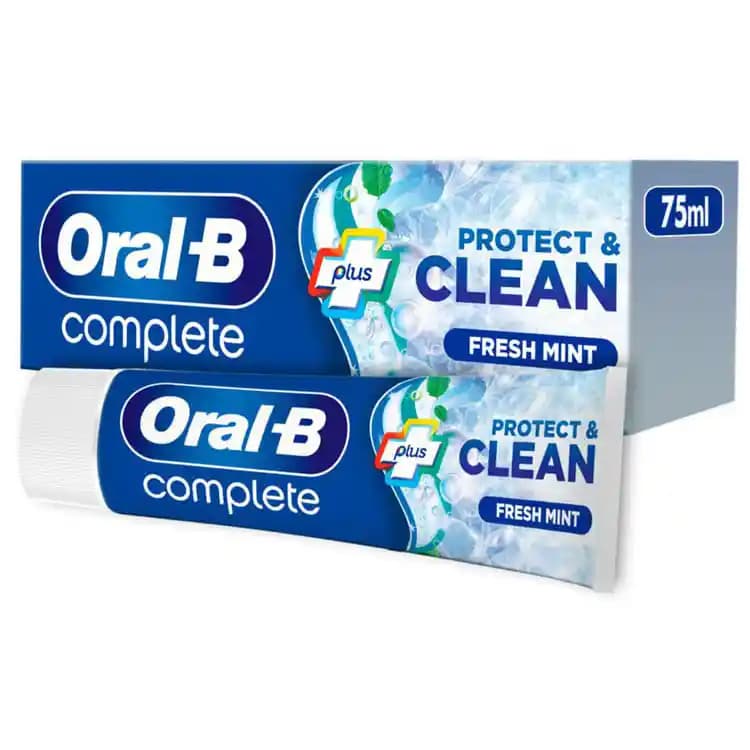 خمیر دندان اورال-بی کامپلیت محافظت و سفید کننده دندان 75 میل Oral-B Complete Protect & Clean Fresh Mint — تصویر ۳