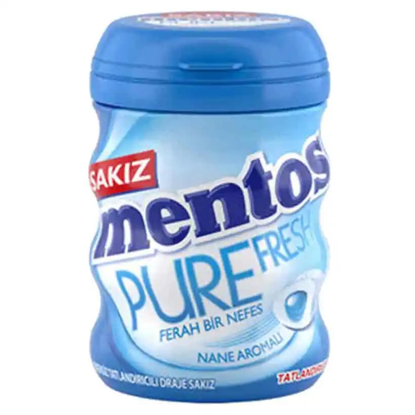آدامس دراژه ای منتوس با طعم نعناع 90 گرمی Mentos Pure Fresh Mint — تصویر ۲