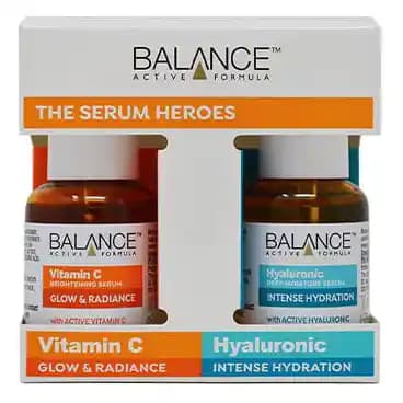 پک 2 تایی سرم بالانس آبرسان و روشن کننده حاوی هیالورونیک اسید و ویتامین سی (2×30 گرمی) Balance Vitamine C and Hyaluronic Acid