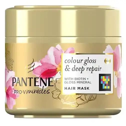 ماسک مو درخشان کننده و ترمیم کننده عمیق پنتن مخصوص موهای رنگ شده و آسیب دیده 300 میل Pantene Pro-V Miracles Colour Gloss & Deep Repair Hair Mask — تصویر ۶