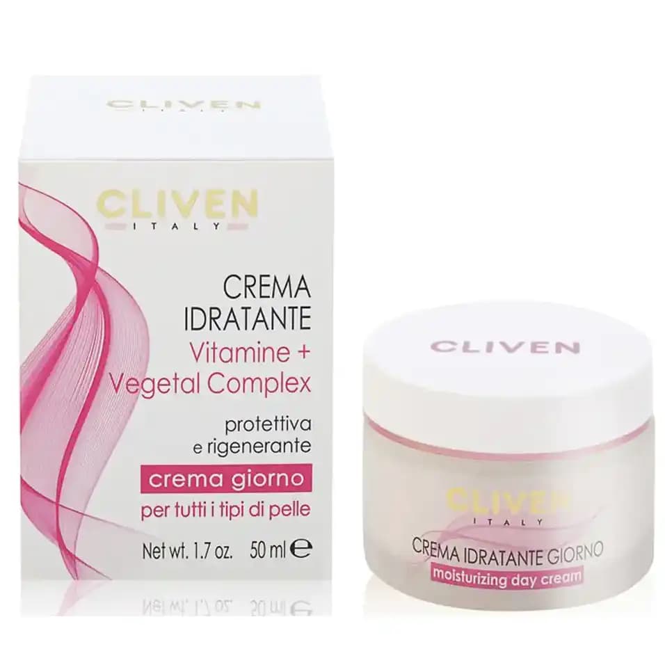 کرم مرطوب کننده و ویتامینه روز کلیون 50 میل Cliven Crema Idratante Vitamine+Vegetal Complex