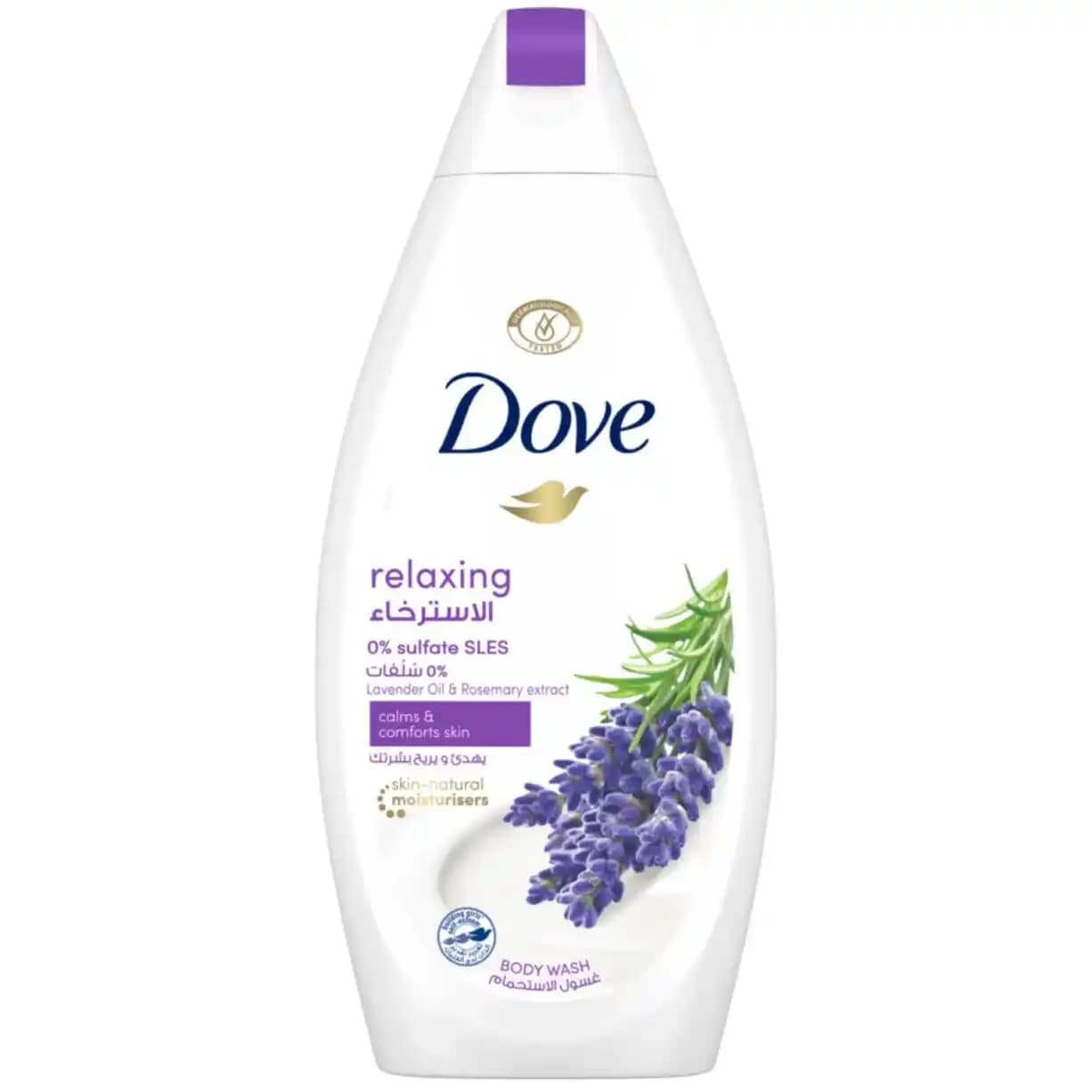 شامپو بدن داو با رایحه اسطوخودوس و رزماری 750 میل Dove nourishing secrets relaxing ritual body wash