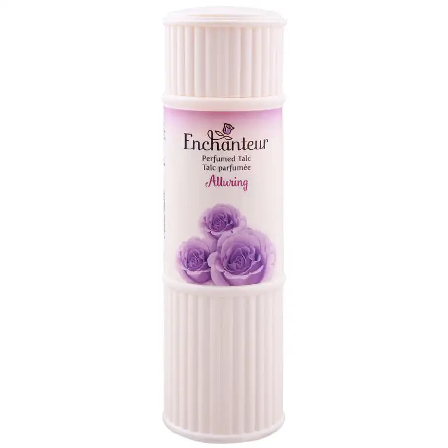 پودر خوشبو کننده بدن و ضد تعریق انشانتر مدل الورینگ (فریبنده) 250 گرمی Enchanteur Alluring Perfumed Talc — تصویر ۲