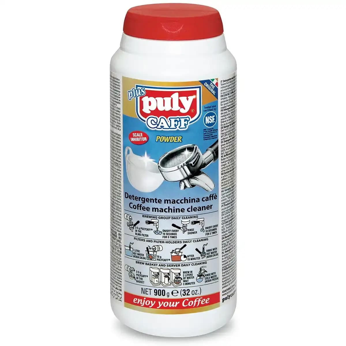 پودر تمیز کننده دستگاه اسپرسو پولی کاف 900گرمی Puly Caff Powder Coffee Machine Cleaner — تصویر ۲