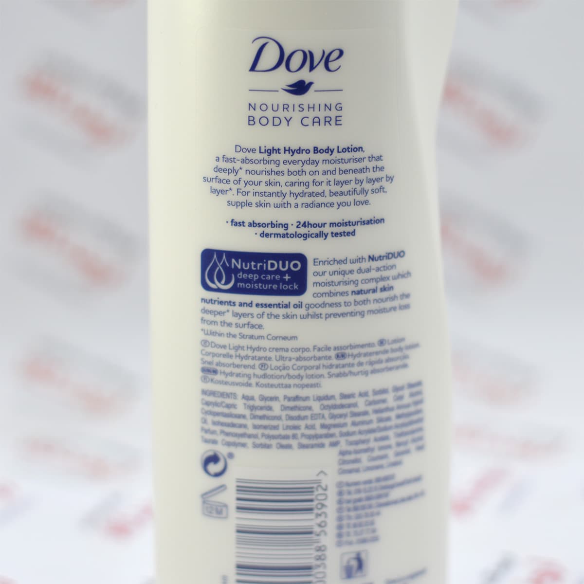 لوسیون مراقبت از بدن و آبرسان داو مدل لایت کر مناسب انواع پوست 400 میل Dove Body Love Light Care Body lotion — تصویر ۶