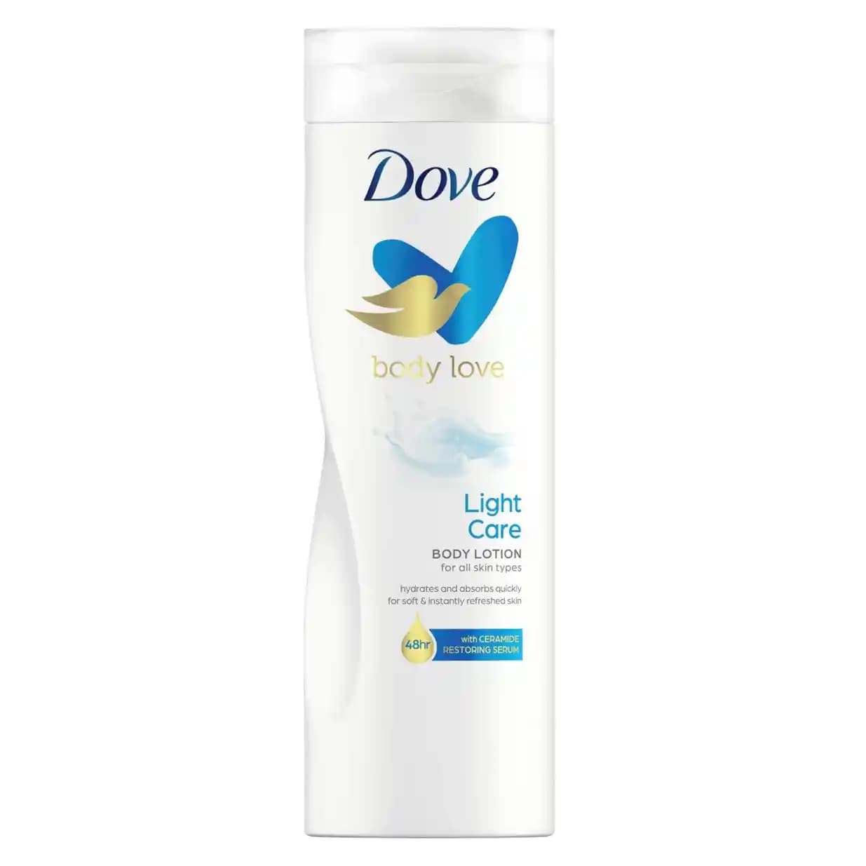 لوسیون مراقبت از بدن و آبرسان داو مدل لایت کر مناسب انواع پوست 400 میل Dove Body Love Light Care Body lotion